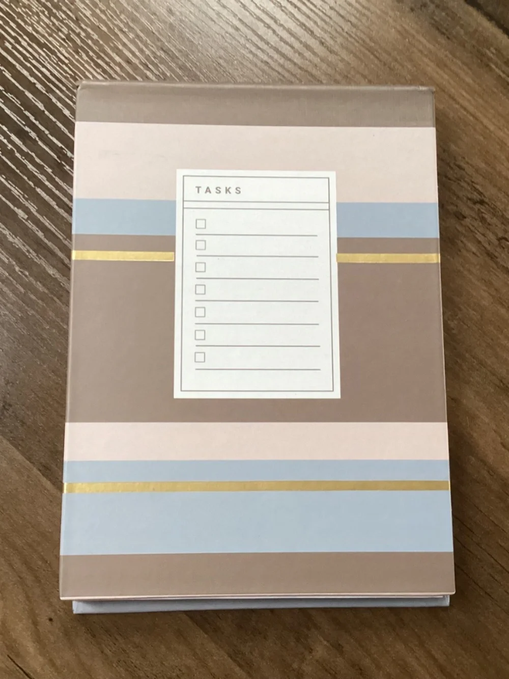 Caliber Hardcover task notebook with a striped pattern New